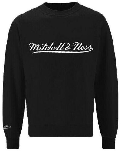 Mitchell & Ness Script Logo Black Jumper Textile