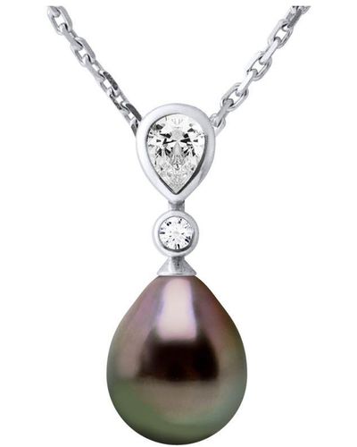 Diadema Ketting Jewelry Tahitian Pearl 8-9 Mm Pear 925 - Wit
