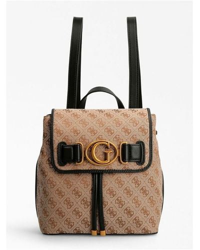 Guess Logo Backpack - Brown