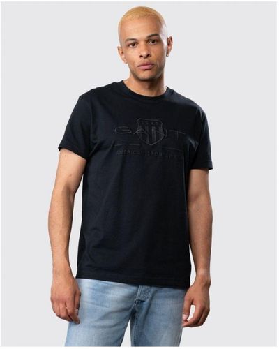 GANT D1. Tonal Archive Shield T-Shirt - Black