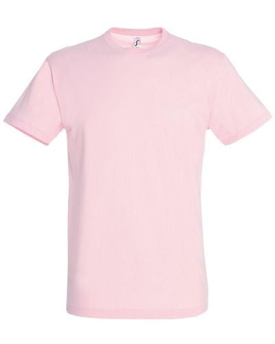 Sol's Regent Short Sleeve T-Shirt (Pale) Cotton - Pink