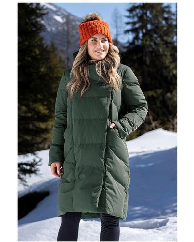 Mountain Warehouse Ladies Cosy Extreme Ii Wrap Down Jacket (Dark) - Green