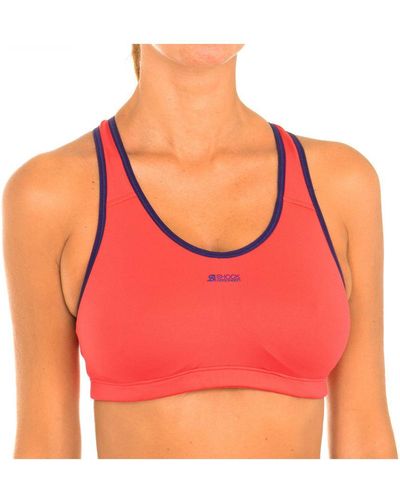 Shock Absorber Womenss Sports Bra With Elastic Band Under Bust S04N0 - Pink