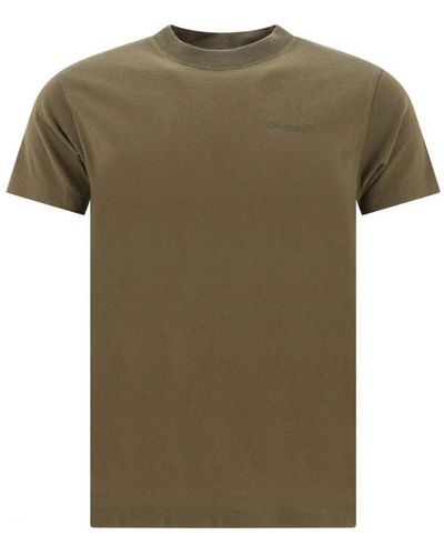 Off-White c/o Virgil Abloh Off- Diag Tab Slim Fit Army T-Shirt - Green
