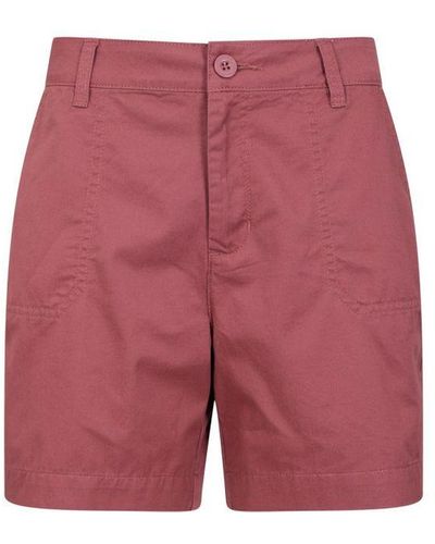 Mountain Warehouse Ladies Bayside Shorts (Dark) Cotton - Red