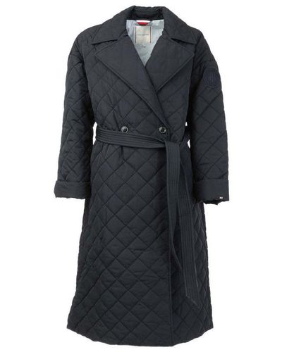 Tommy Hilfiger S Quilted Belt Trench Coat - Black