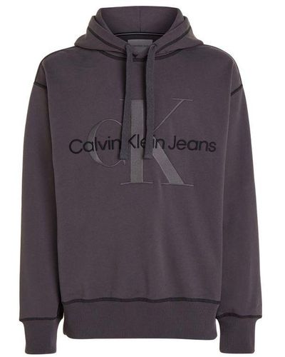 Calvin Klein Sweatshirt Ck Jeans Was Monoloog Hoodie - Paars