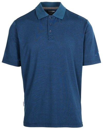 Trespass Gedding Polo Shirt (Dark Peacock Marl) - Blue