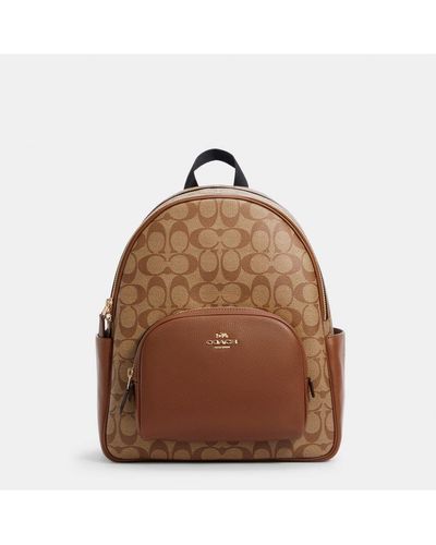 COACH Signature Court Backpack Bag - Brown