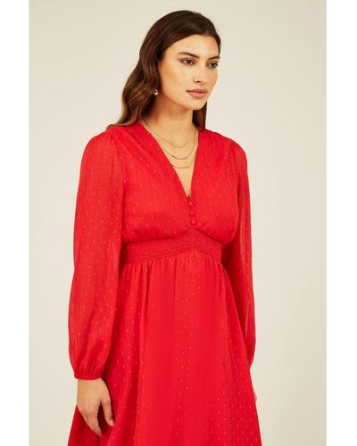 Yumi red clearance lace dress