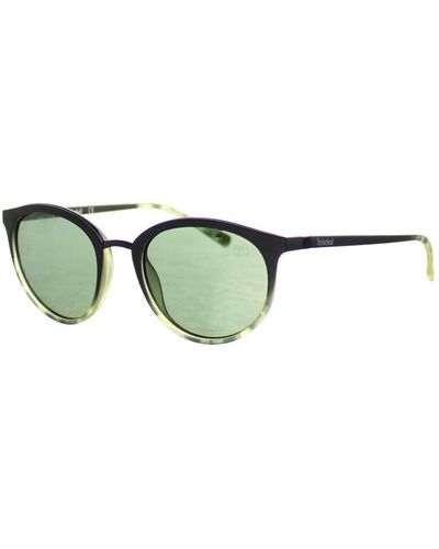 Timberland Plastic Round Frame Sunglasses A18Oj 302 - Green