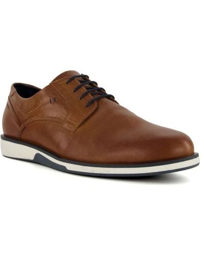 Dune Bradfield - Perforated Leather Casual Shoes Leather - Brown