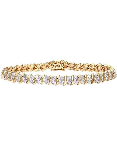 DIAMANT L'ÉTERNEL 9ct Geelgouden Diamanten Armband - Wit