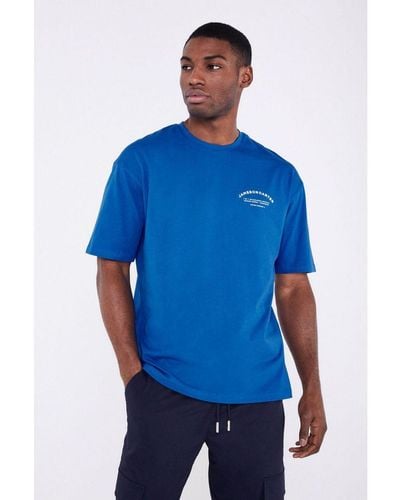 Jameson Carter Louie Oversized T-Shirt - Blue