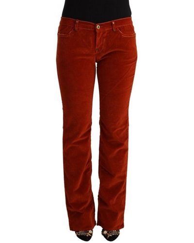 Gianfranco Ferré Gorgeous Straight Cut Jeans With Zipper And Button Closure Cotton - Red
