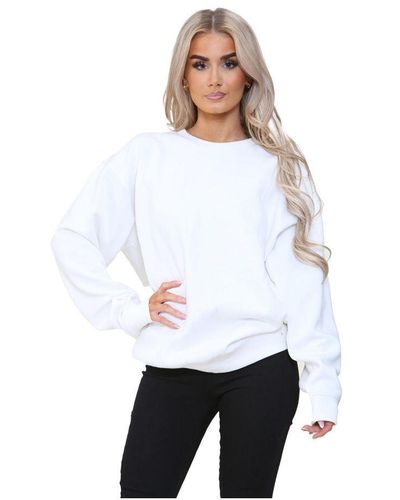 Kruze By Enzo Oversized Sweatshirt - White