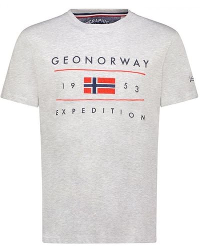 GEOGRAPHICAL NORWAY Short Sleeve T-Shirt Sy1355Hgn - White
