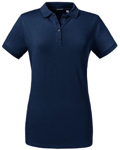 Russell Russell Op Maat Gemaakte Stretch Polo (franse Marine) - Blauw