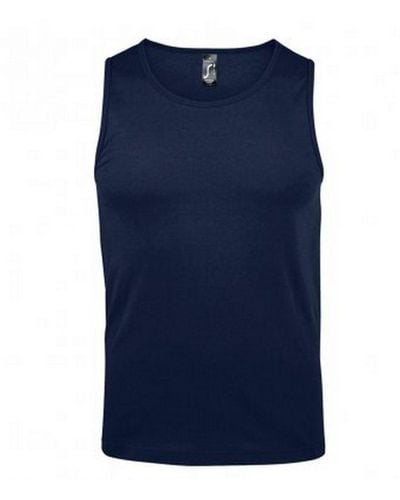 Sol's Justin Sleeveless Tank / Vest Top (French) - Blue