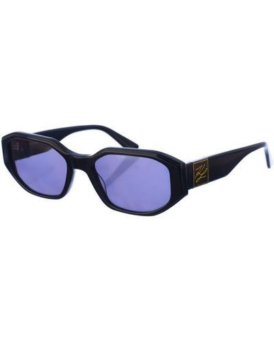 Karl Lagerfeld Ovale Zonnebril Van Acetaat Kl6073s - Blauw