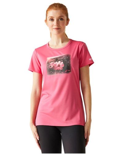 Regatta Fingal Viii Quick Dry Short Sleeve T Shirt - Pink