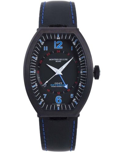 Montres De Luxe Estremo Watch Leather - Blue