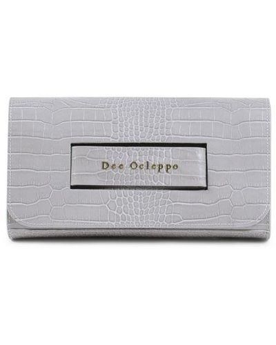 Dee Ocleppo Everything Clutch Grey Leather - White
