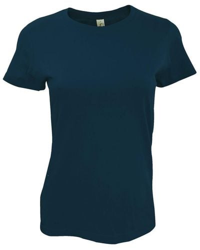 Sol's Imperial Heavy Short Sleeve T-shirt (aardolie Blauw)