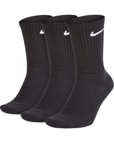 Nike Everyday Cushion Crew Training Socks (3 Pairs) - Black