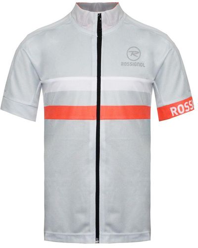 Rossignol Short Sleeve Zip Up Light Classic T-Shirt Rlewy13 225 - Grey