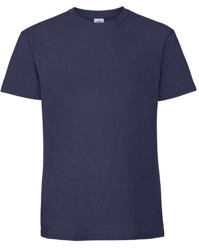 Fruit Of The Loom Iconic Premium Ringspun Cotton T-Shirt () - Blue