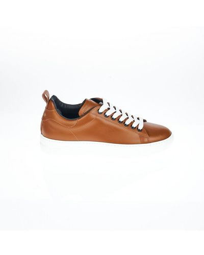 Pantofola D Oro Bruin Leder Sneaker - Wit