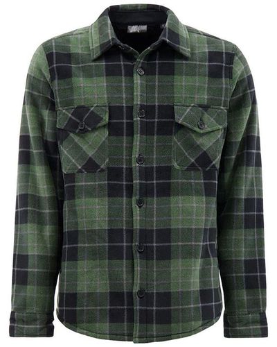 Heat Holders Quilted Plaid Winter Jacket - Green