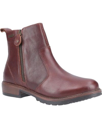 Cotswold Ladies Ashwicke Zip Leather Ankle Boot () - Purple