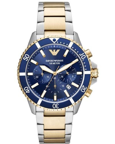 Emporio Armani Diver Horloge Multi Ar11362 - Blauw