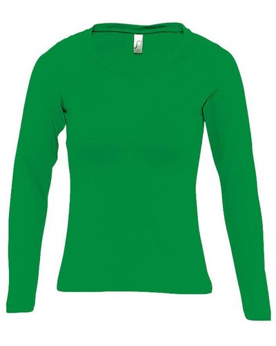 Sol's Ladies Majestic Long Sleeve T-Shirt (Kelly) - Green