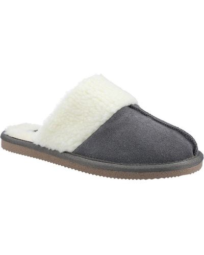 Hush Puppies Arianna Suede Slippers - Grey