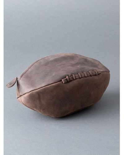 Lakeland Leather Hunter Rugby Ball Wash Bag - Grey