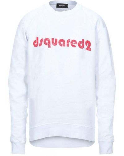 DSquared² Klassieke Raglan Fit Sweater Met Logo In Kleine Letters - Wit