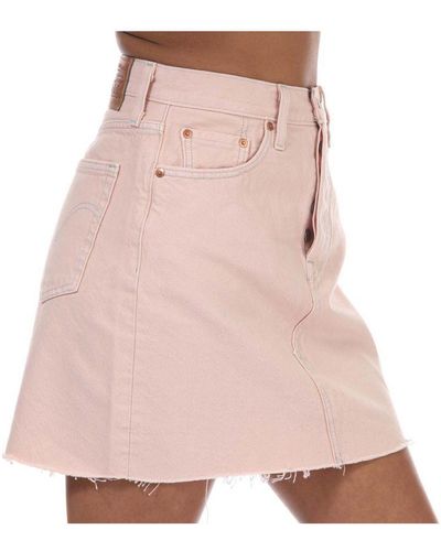 Levi's Levi'S Womenss High Rise Deconstructed Denim Skirt - Pink