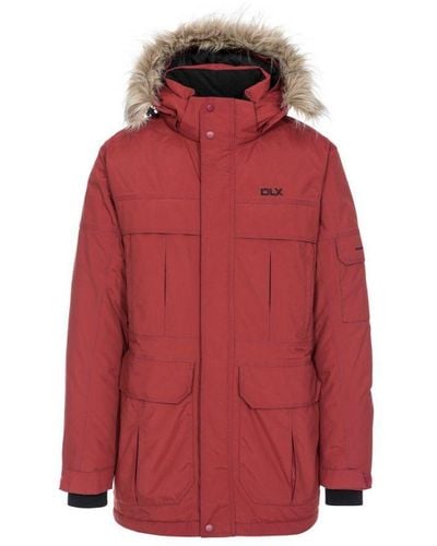 Trespass Highland Waterproof Parka Jacket - Red