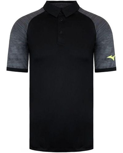 Mizuno Printed Black Polo Shirt