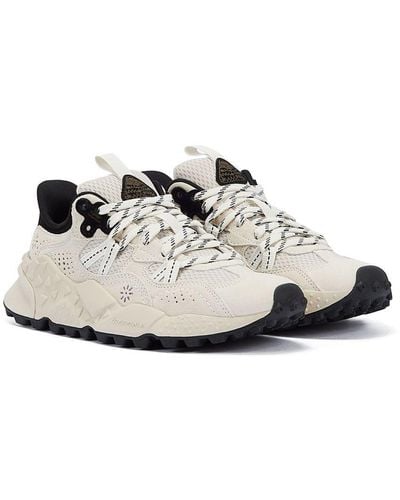 Flower Mountain Tiger Hill Off White/black Trainers Suede