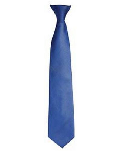 PREMIER Fashion ”Colours” Work Clip On Tie (Mid) - Blue