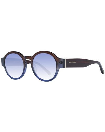 Scotch & Soda Round Sunglasses With Gradient Lenses - Blue