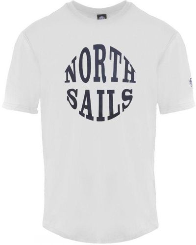 North Sails Wit T-shirt Met Cirkellogo Van