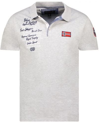 GEOGRAPHICAL NORWAY Short-Sleeved Polo Shirt Sy1309Hgn - White