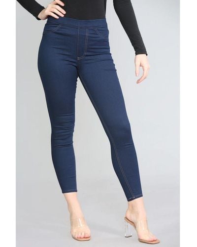 Marks & Spencer And High Waisted Jeggings - Blue