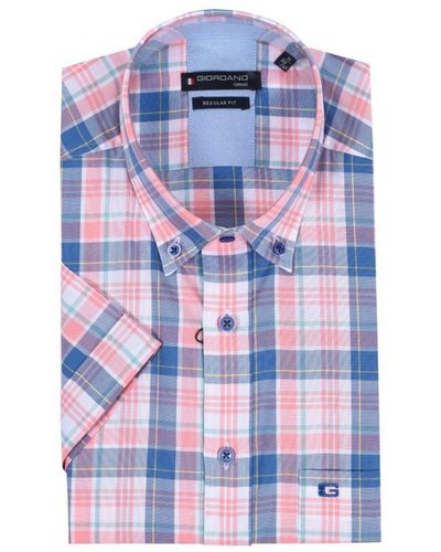 Giordano Regular Fit Shirt Multi Check - Blue