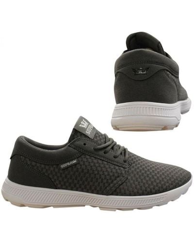 Supra Hammer Run Lace Up Casual Running Trainers 08128 157 B35A Mesh - Black